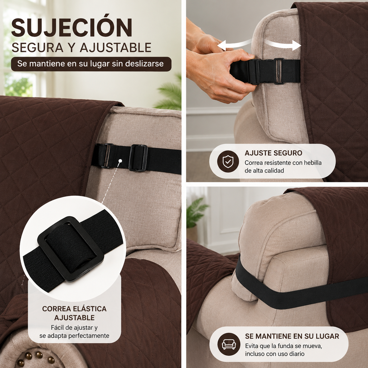 Funda x3 de Microfibra Sofá Ancha