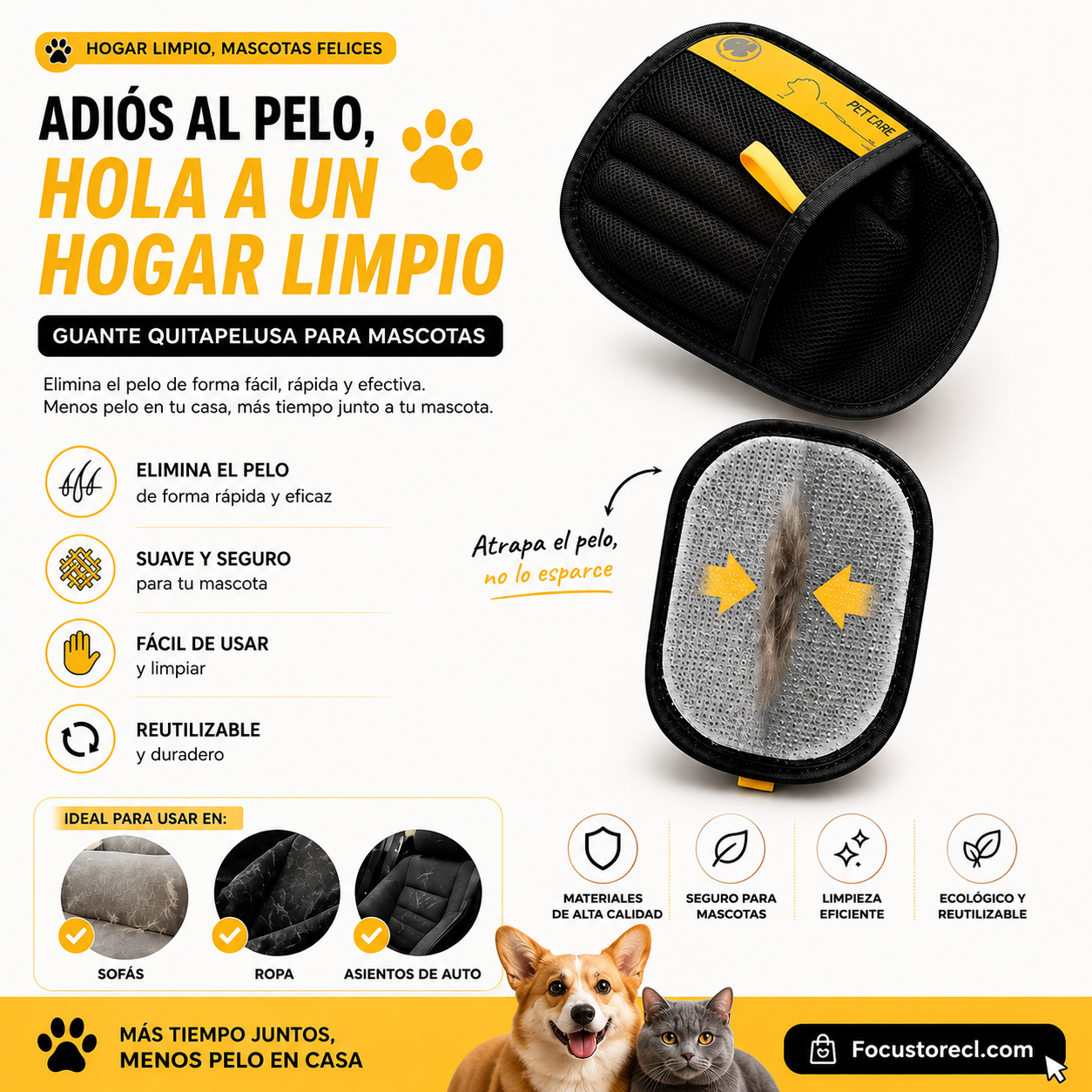 Guante Quita Pelos Para Mascotas